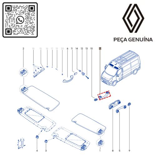 RN 731852 8200731852 ALCA TETO MASTER 3